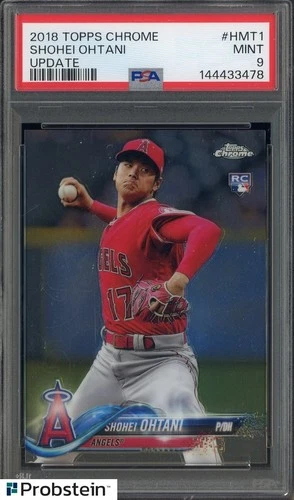 2018 Topps Chrome Update #HMT1 Shohei Ohtani Angels RC Rookie PSA 9 MINT