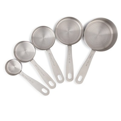 5-Piece Stainless Steel Measuring Cups Set - Heavy Duty Metal Measuring Cups