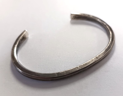 Studebaker Metals Medium Sterling Silver Men s Workshop Cuff Bracelet 7'' 23.05g