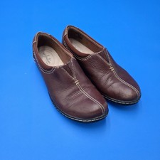 Collections by Clarks Womens 8 N Brown Slip On Ashland Joy Comfort Shoes