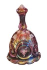 Fenton Irredescent Rose Pink & Glitter Flower Glass 7” Bell... D. G. McCormick — photo 1