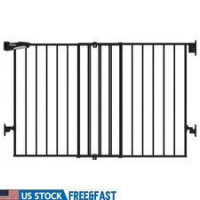 Extra Wide Baby Gate W/ Auto Close Feature Safety Gate Stairs Doorways New