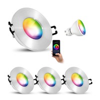 4X Isaso Einbauleuchte IP65 Bad Alu Mit Smart GU10 4W Wlan Rgb Cct Deckenlampe