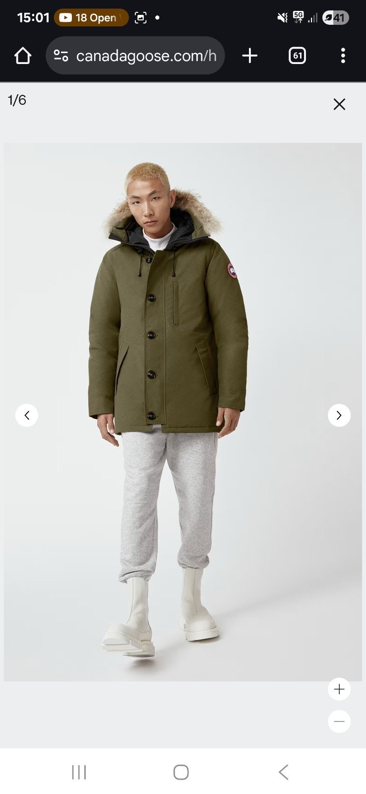 Mens Canada Goose, Chateau Parka Coat. Size 2XL. Millitary Green. 100percent Authentic image 6