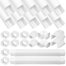 3" W 20Ft L Mini Split Line Set Cover Kit Air Conditioners Decorative PVC Sli...