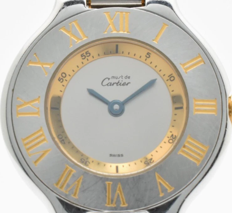 Cartier — [NEAR MINT】Cartier Must de 21 Roman 31mm Qz Women's Watch From Japan