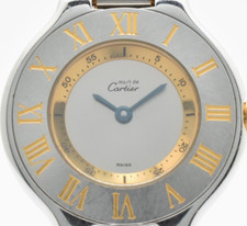 [NEAR MINT】Cartier Must de 21 Roman 31mm Qz Women's Watch From Japan