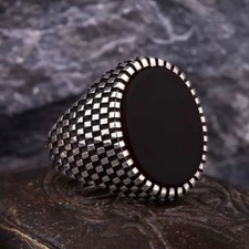 Solid 925 Sterling Silver Handmade Multi Gemstone Unique Men's Jewelry Gift For