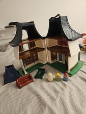 Vintage Hasbro 1976 Weebles Haunted House Playset Ghost Children Furniture