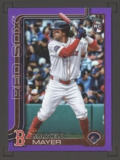 2025 Topps Update Series Marcelo Mayer Purple Rainbow /250 #US105 Red Sox RC