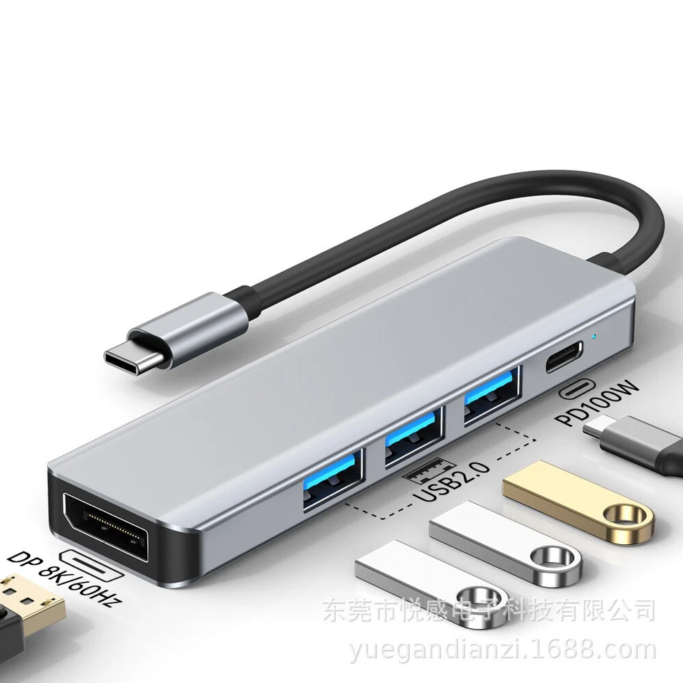 USB 3.2hub expansion dock with power supply Type-C laptop adapter - Image 4 of 4