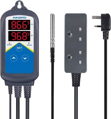 Inkbird Plug and Play Thermostat ITC-306T WLAN Wärmelampe Thermostat 10A schwarz