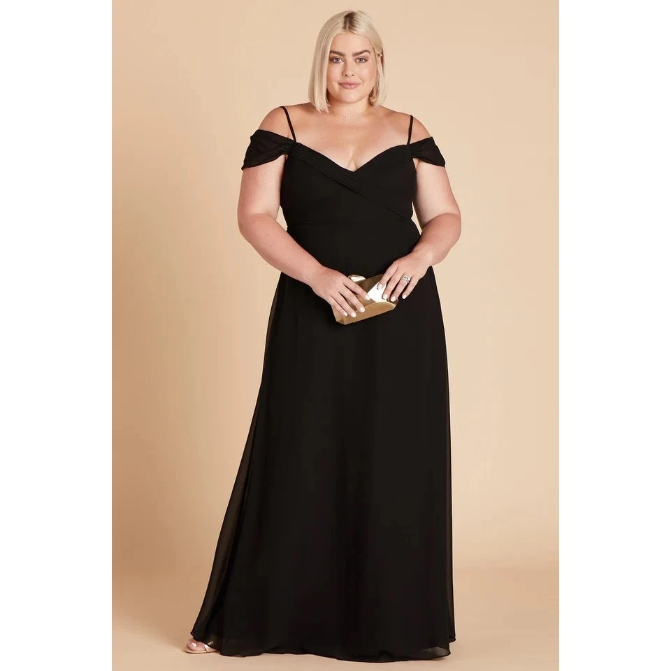 Chiffon Black Plus Bridesmaid Dresses for sale | eBay