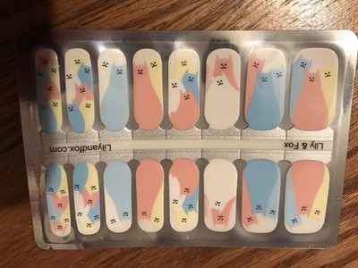 Lily And Fox Nail Polish Strips 16ct. 		Kitty Collection