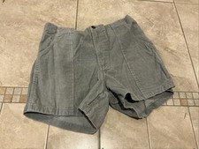 Vintage 80s Weeds Corduroy Cream Colored Shorts Size 34 Beach