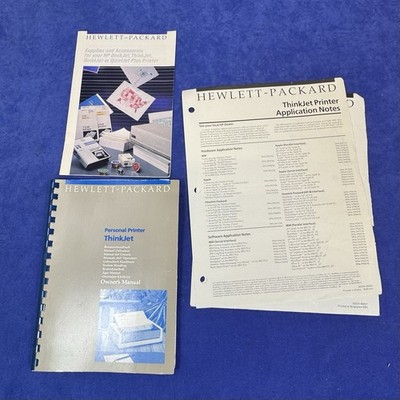 Vintage Hewlett Packard HP ThinkJet Personal Printer Handbücher Anwendungshinweise