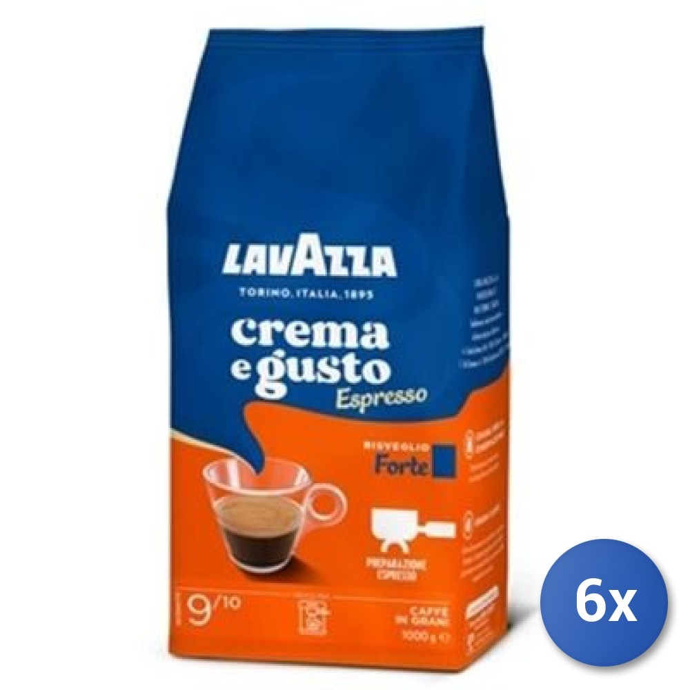 6X Multipack Lavazza Coffee 1 Kg Strong Taste Beans