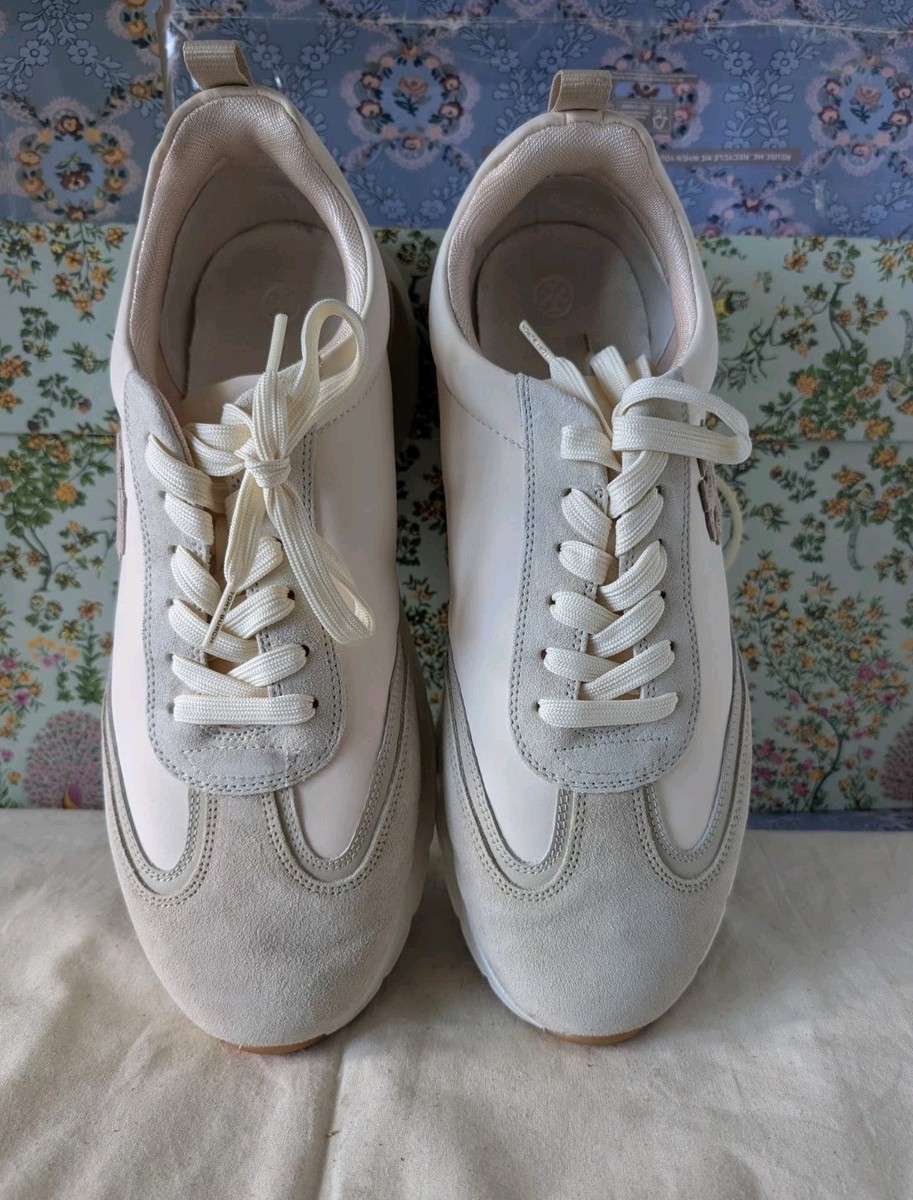 Tory Burch Good Luck Trainer White/New Ivory Sneakers Size 13M | eBay