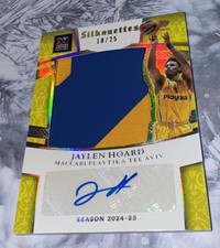 2024-25 Panini Crown Royale Jaylen Hoard Silhouettes Gold Swatch Auto 18/25
