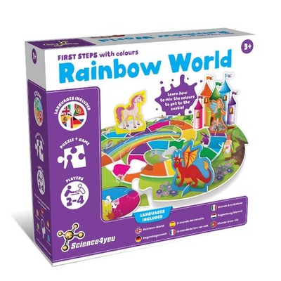 Puzzle Regenbogenwelt Science4you 3 Jahre, Lernspielzeug Farben lernen, Geschenk