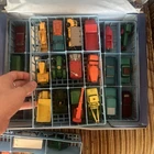 1968 Matchbox Case with 36 Lesney Cars and Trucks Made In England