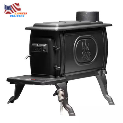 US Stove Logwood Cast Iron Wood-Burning Stove 900 Sq Ft EPA Certified BUY IT NOW