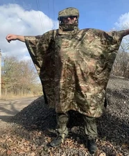 Anti-thermal imager Double protection Rain coat raincoat tent Poncho Multicam