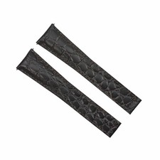 24MM GENUINE LEATHER STRAP ALLIGATOR GRAIN BAND FOR MAURICE LACROIX WATCH BROWN