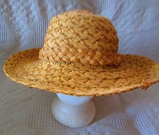 Woman's Floppy Straw Hat With Decoration On Brim