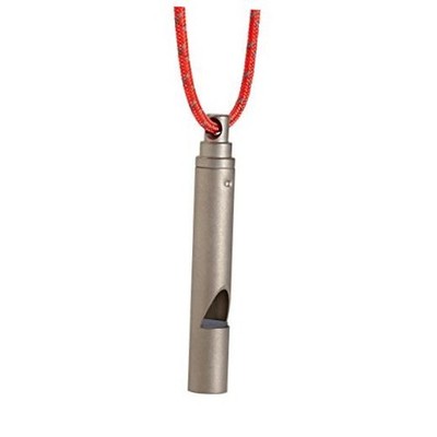 Titanium Emergency Whistle   Ultralight 100+ dB Pealess Safety Whistle with