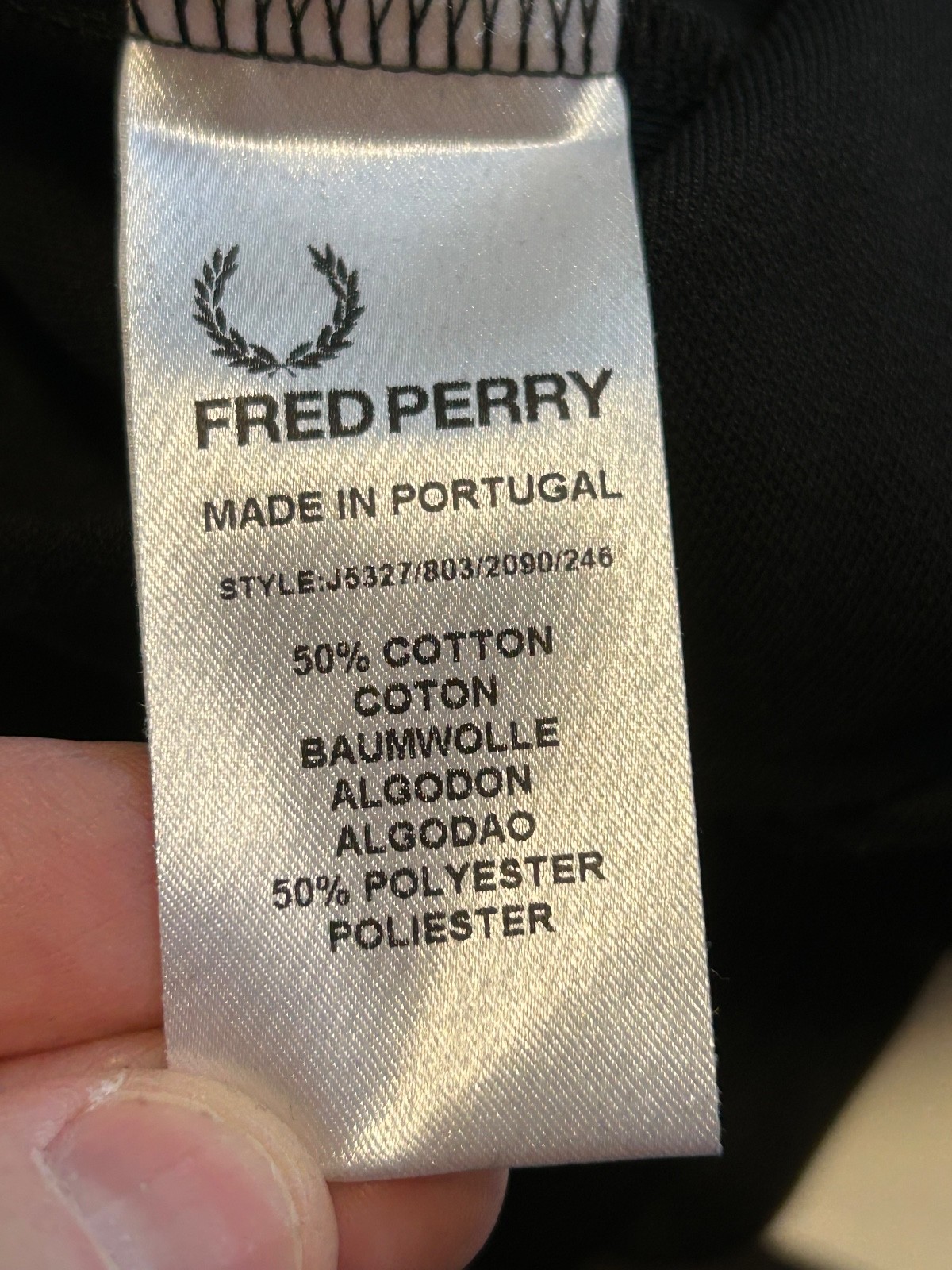 Fred Perry EUC authentic recent make black white … - image 5