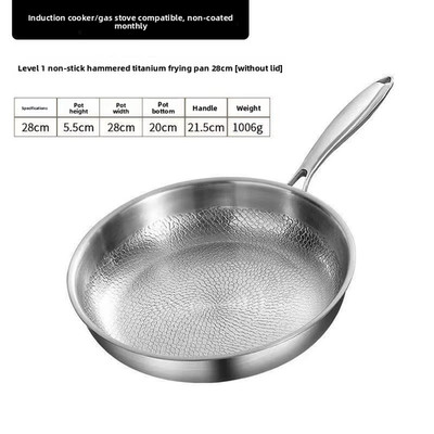 26/28 Cm Deutsche Bratpfanne Aus Reinem Titan, Antihaftbeschichtete Bratpfanne, 