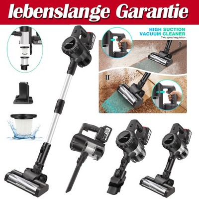 2000W/20000Pa Staubsauger Akku Handstaubsauger kabellos 6-in-1 mit Wischfunktion