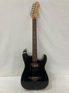 Fender Stratacoustic Acoustic Electric Guitar Black Finish Needs New Strings