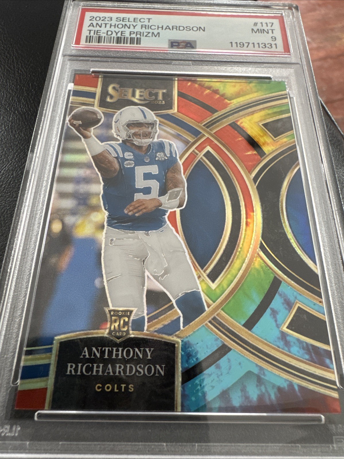 2023 Panini Select - Premier Level Anthony Richardson #117 Tie-Dye Prizm 16/25