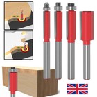 4PCS 1/4'' Shank Top Bearing Flush Trim Pattern Router Bit Set Milling Cutter UK