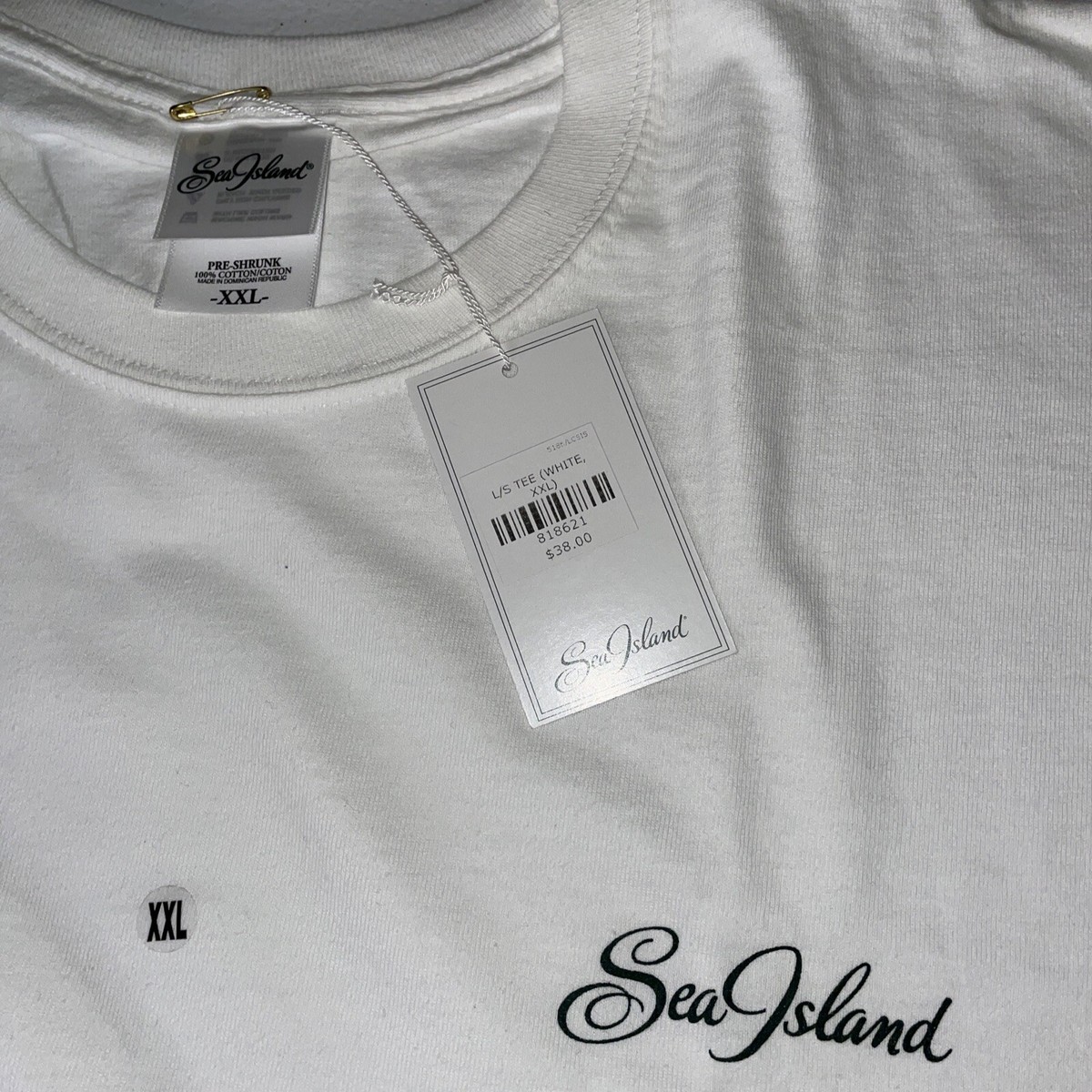 Sea Island Logo Long Sleeve Tee Shirt White *NWT* XXL | eBay