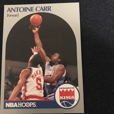 Antoine Carr, F, Sacramento Kings, 1990 NBA Hoops, #255