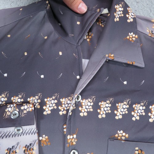 Camisa DE COLECCIÓN Mr California Para Hombre Mediana Años 70 Gris Desvanecido Floral Disco Rockabilly 60 - Imagen 4 de 12