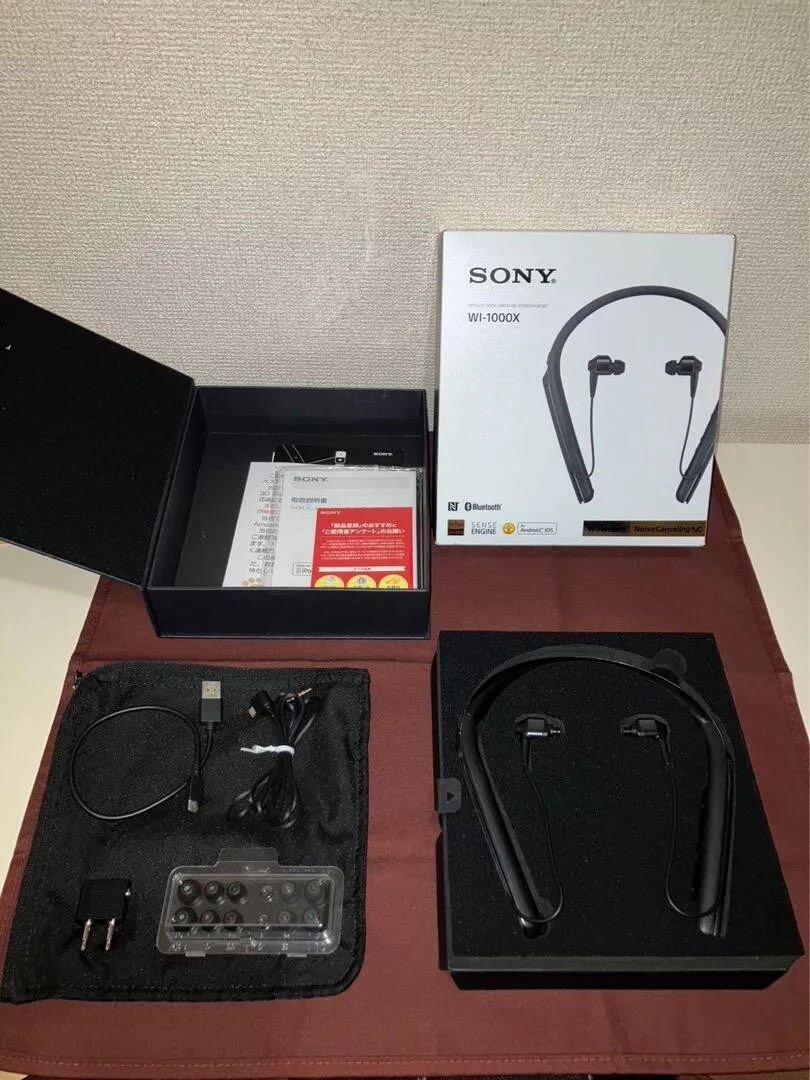 Sony WI-1000X Premium Neckband Noise Cancelling Bluetooth Headphones Black Sony WI-1000X Premium Neckband Noise Cancelling Bluetooth Headphones Black
