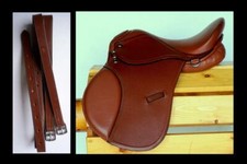 13" 14" 15" Tan All purpose Show Trail Leadline English Saddle w/Leathers 36/48"