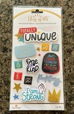 Paper House This Is Us Dimensional Stickers Differently Abled 16 pcs