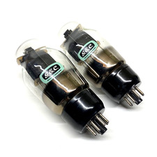 Matched Pair  KT66  Clear Glass Black Plate  NOS  GEC  UK Valve Tubes (VT5)