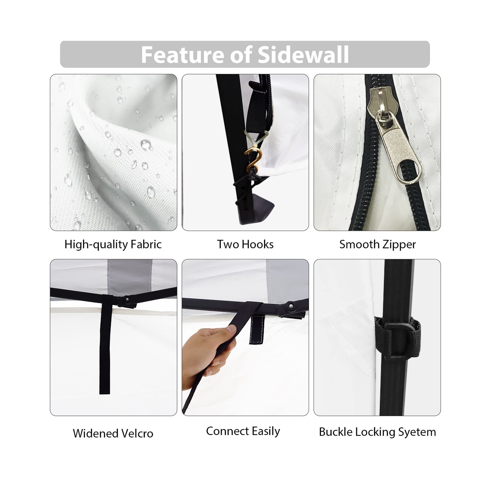 KAMPKEEPER Instant 10X10 Canopy Sidewalls with Zipper for Pop Up Canopy Frame...