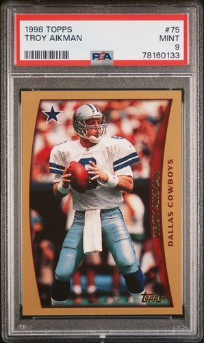 Troy Aikman 1998 Topps 75 PSA 9