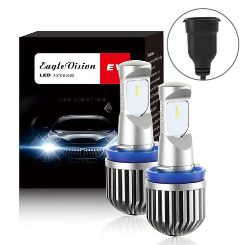 6000K White H8/H9/H11 80W CSP LED DRL Headlight Bulbs Fog Light Low