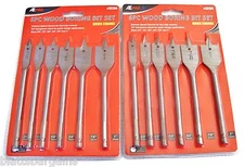 2 ATE PRO 6pc QUICK CHANGE SPADE PADDLE WOOD BORING BIT SET RAPID LOAD HEX SHANK