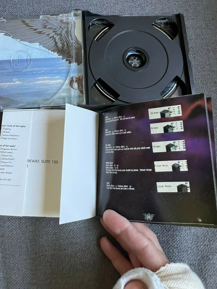 PS1 1998 Playstation Tactics Ogre completo en caja original con tarjeta de registro Foto 4 de 4