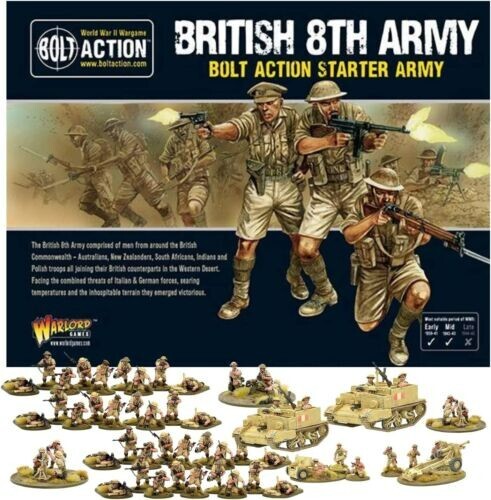 Warlord Games Bolt Action Miniatures: British 8th Army Starter Set - WW2 Britain - Picture 2 of 8