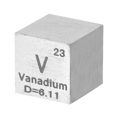 Vanadium Würfel, 10 mm V Dichte Würfel High Density Element Würfel Unikat Metallwürfel